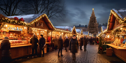 Cherish the Holidays: An Unforgettable Christmas Market Experience. Exploring the Enchantment of a Christmas Market