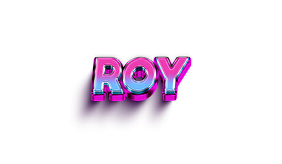Roy Colorful 3d Abstract Text name