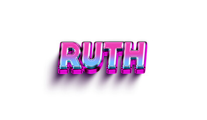 Fototapeta premium Ruth Colorful 3d Abstract Text name
