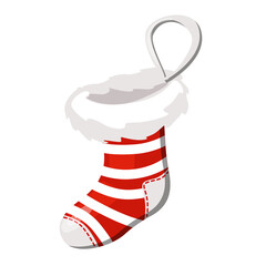 Traditional Christmas sock, winter sock to holiday