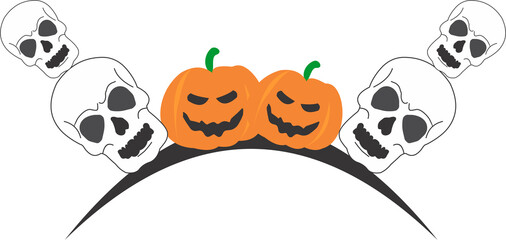 The skeleton and pumpkin head band 17