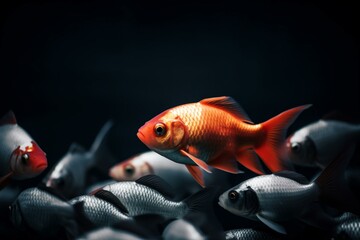 An outlier: serves diversity training, inclusion training, bullying, and harassment training. A distinct fish compared to others. Generative AI