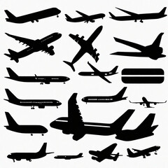 airplane icon set, Generative AI