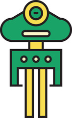 Robot Cartoon Icon
