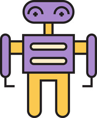 Robot Cartoon Icon
