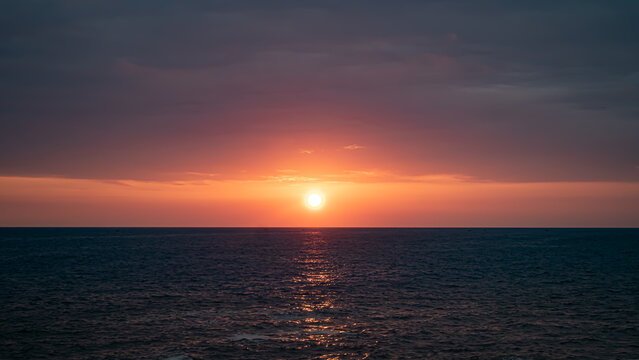 sunset over the sea