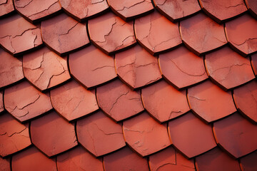 Shot of detail shot of gambrel roof tiles texture 