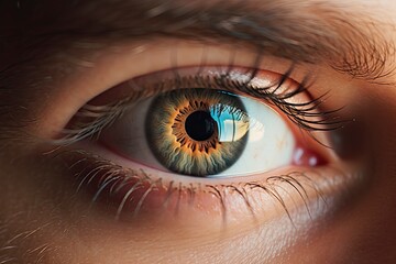 Close up of beautiful eye, looking at the camera.