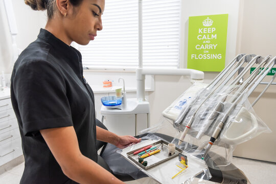 Dental Hygienist preparing for an appointment