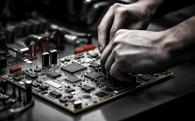 Fototapeta premium Craftsman Circuitry Repair