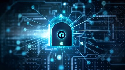 Cybersecurity privacy protection concept.