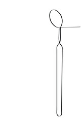  line art of tools used by dentists and orthodontists. Minimal vector art concept.
