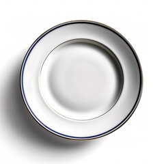 white empty plate isolated on white