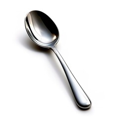 shiny spoon isolated on white background