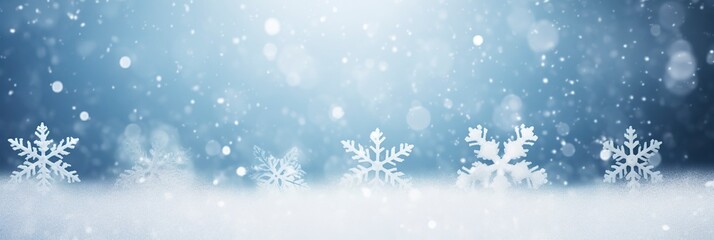 Snowflake on snow.Winter holidays background.