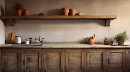 Fototapeta na wymiar modern kitchen interior in rustic style