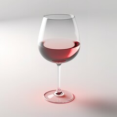 3d render illustration of a glass of red wine isolated 