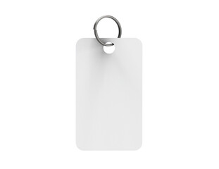 Rectangular metal keychain mockup for branding and advertising presentations. - obrazy, fototapety, plakaty