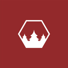 Christmas star icon vector logo design . Christmas star tree vector logo illustration