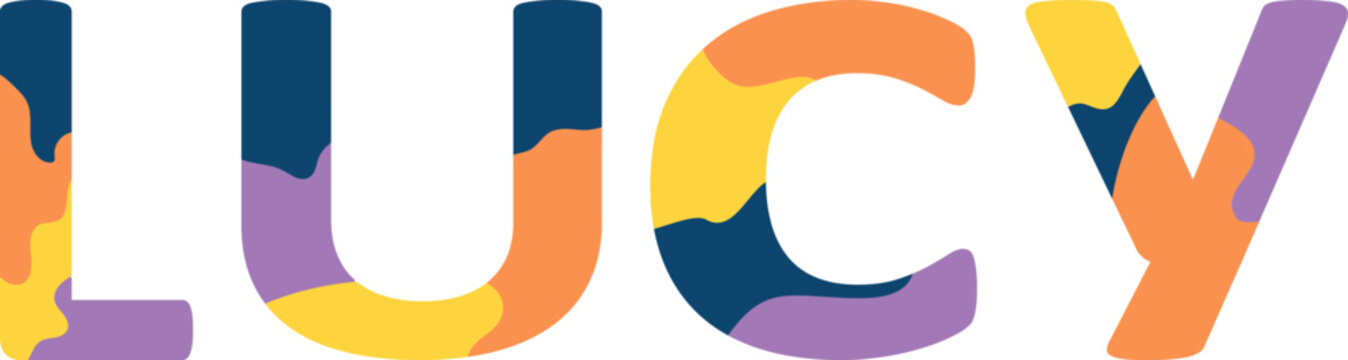 Lucy Colorful 3d Abstract Text name