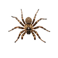 Obraz premium close up of a spider isolated on a transparent background PNG, Generative Ai