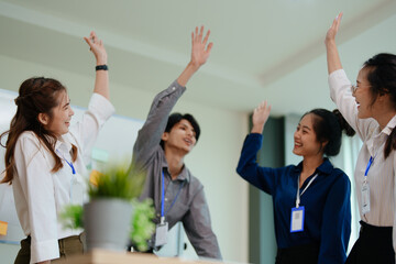 business group people showing unity with their hands together