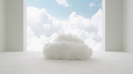 Cinemagraph of fluffy cloud - obrazy, fototapety, plakaty
