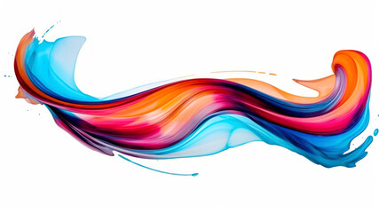 Abstract colorful watercolor brush stroke on white background. Vector illustration.