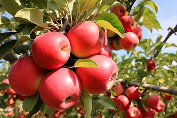 Close up Apple Fruit on Tree.