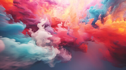 Fototapeta na wymiar Cinema graph twirl of colorful clouds