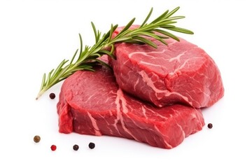 Fillet steak beef meat isolated on white background. - obrazy, fototapety, plakaty