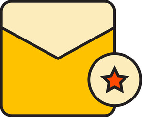 Mail and Star Icon
