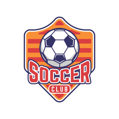 Soccer logo or football club sport sign badge