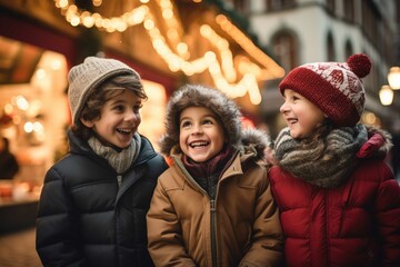 Young Friends Delight in the Christmas Market