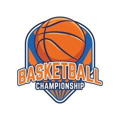 Basketball club logo. Basketball sport club emblem. Basketball team