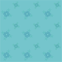 Seamless pattern floral symmetrical background