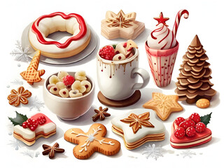 christmas cookies and coffee