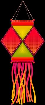 Colorful Kandeel (Lantern) Hang Element.