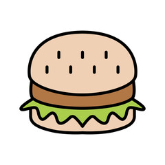 Pork burger icon