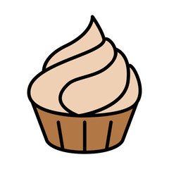 Milk cupcake icon