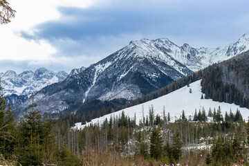  Breathtaking winter landscape in the beautiful Tatra Mountains, Poland.
