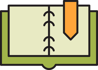 Book Icon Illustration
