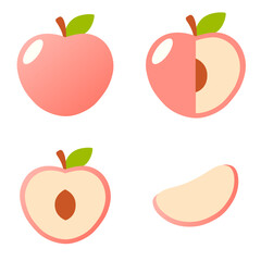 Peach illustration vector