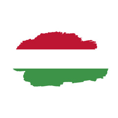 National flag of Tajikistan with brush stroke effect on white background