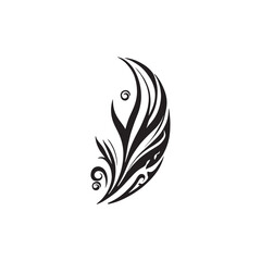 Vector, decorative feather