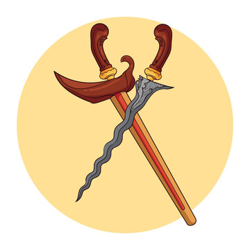 traditional keris weapon from java