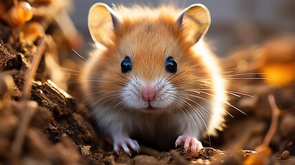 close up of a  hamster portrait