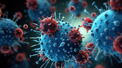 3d rendered microscopic illustration of a virus