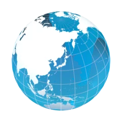 Foto op Canvas Japan, earth globe, world map © ikonacolor