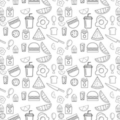  food pattern  vector design. and  white background design,